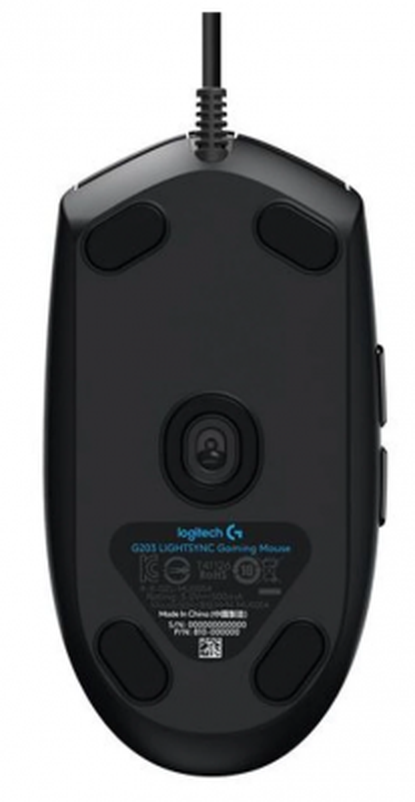 Žaidimų pelė Logitech G203 Lightsync, juoda