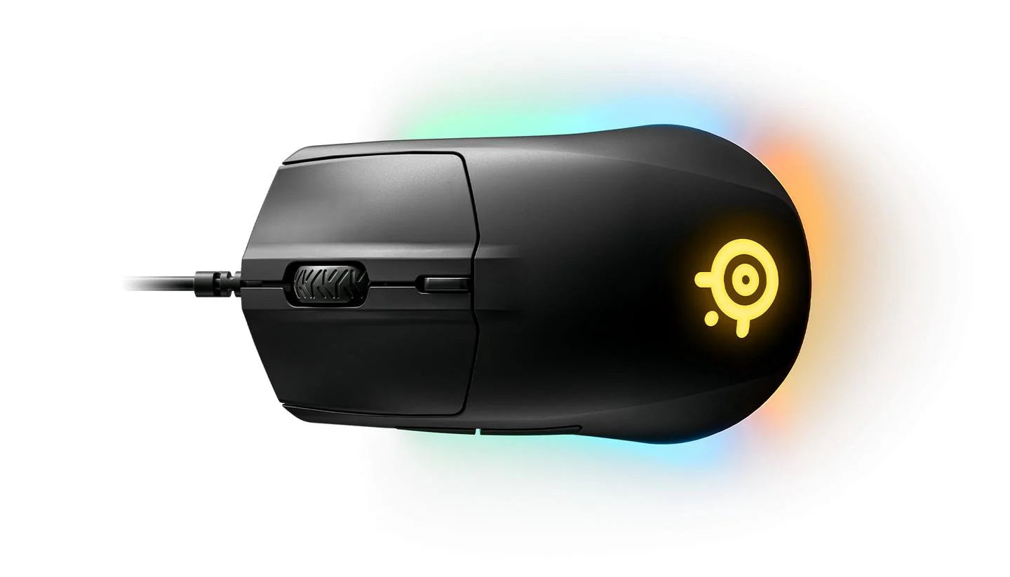 SteelSeries Rival 3 – laidinė žaidimų pelė, 8500 DPI, 3 zonų RGB apšvietimas, juoda