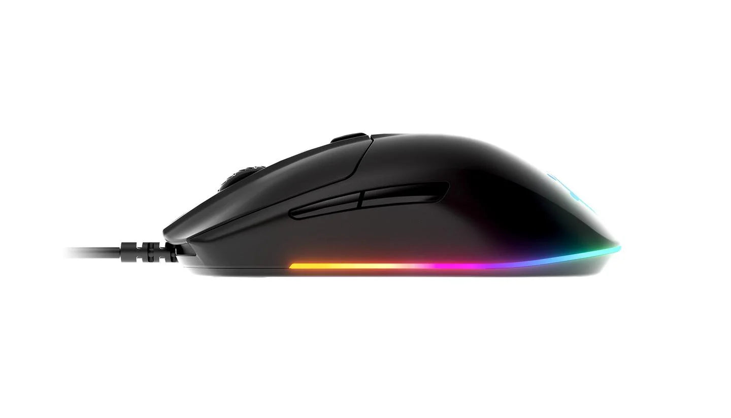 SteelSeries Rival 3 – laidinė žaidimų pelė, 8500 DPI, 3 zonų RGB apšvietimas, juoda