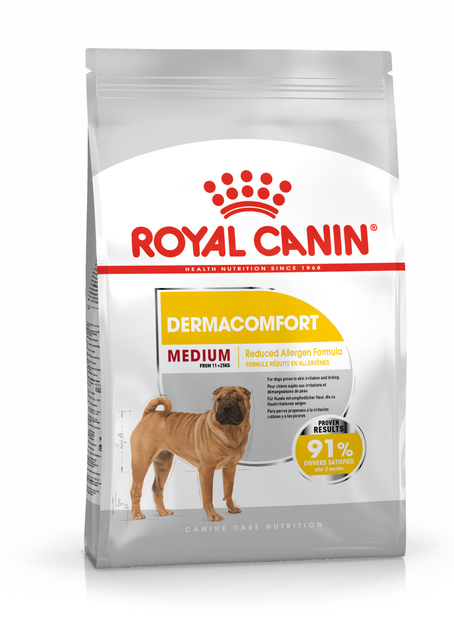 Royal Canin Care Nutrition Dermacomfort Medium 12kg - Didelė pakuotė vidutinių veislių šunims su jautria oda