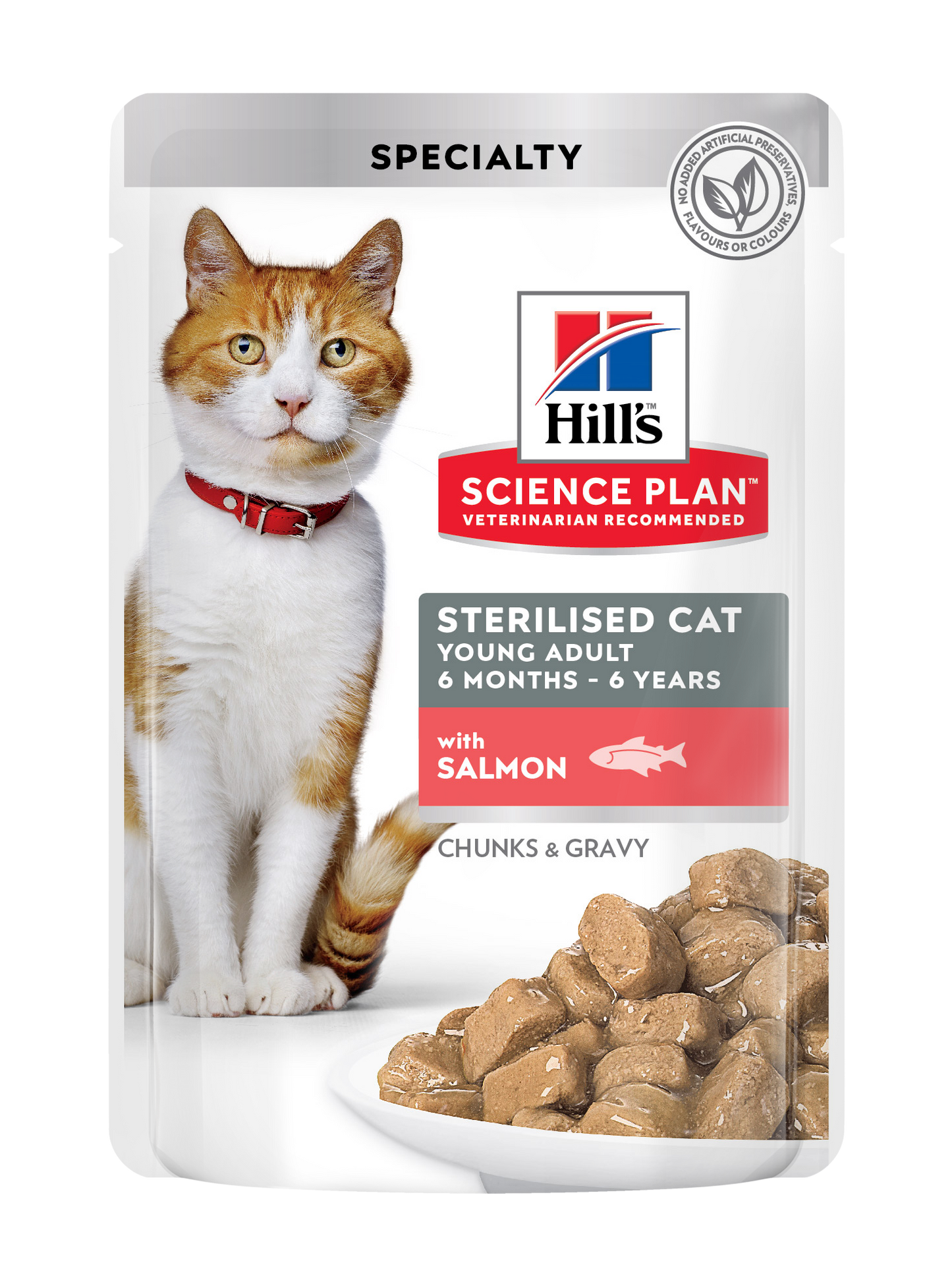 Hill's Science Plan sterilizuotoms suaugusioms katėms su žuvimi ir lašiša 12x85 g guliašai