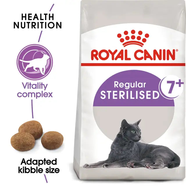 Royal Canin Feline Health Nutrition Sterilised 7+ 0,4kg - Sausas maistas vyresnėms sterilizuotoms katėms