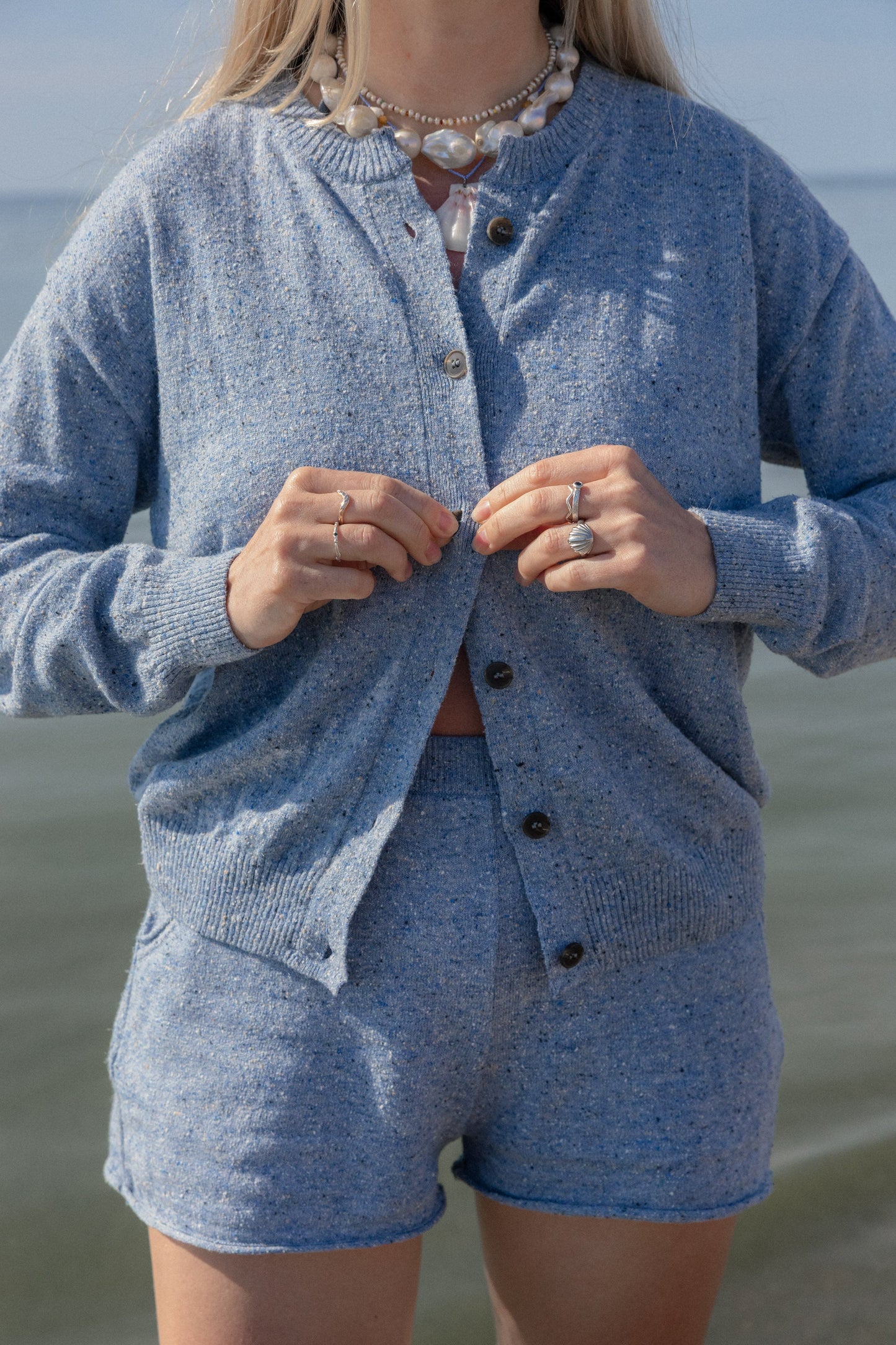 Sabbia Strickjacke Hellblau