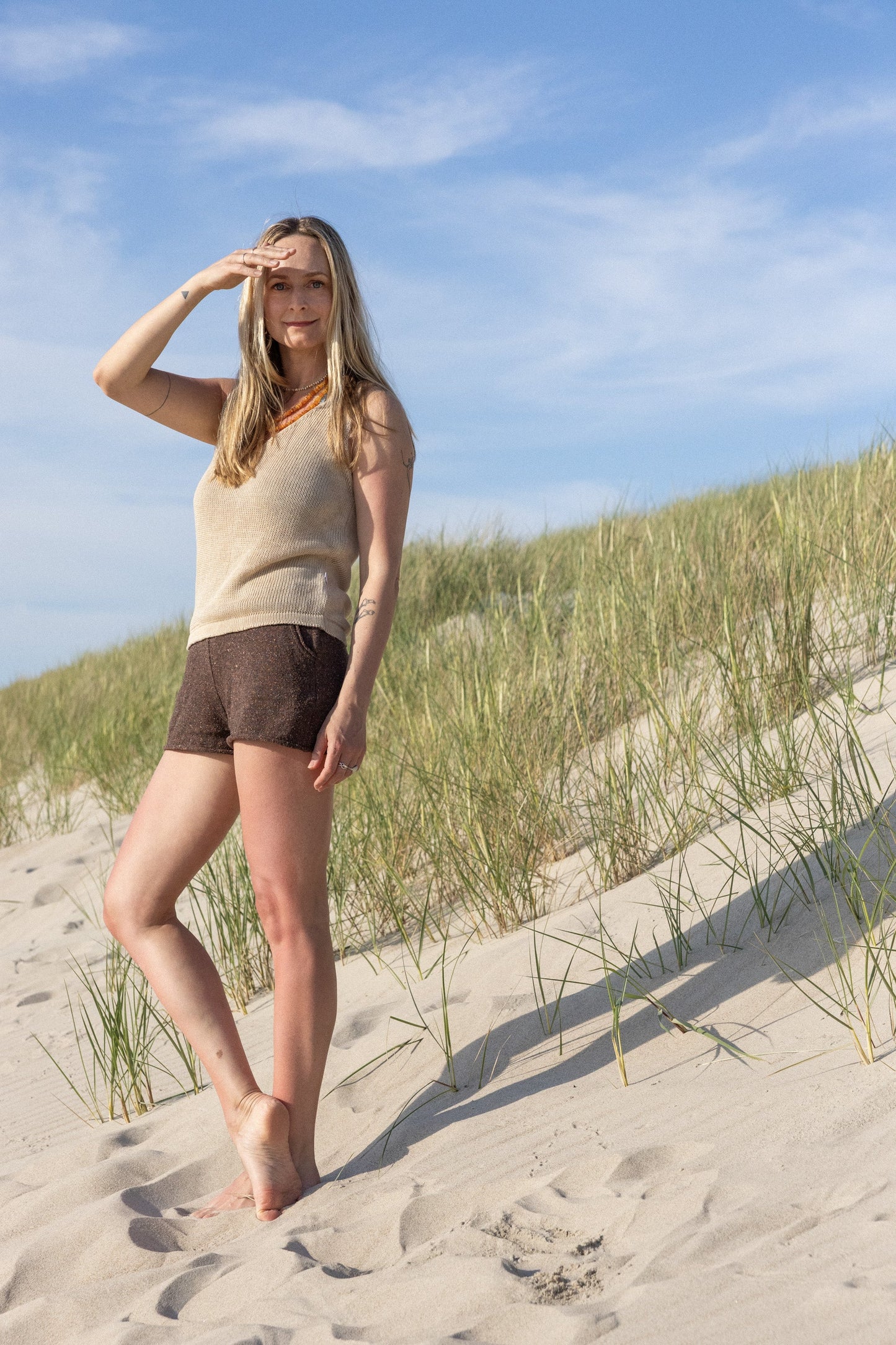 Mare 100% Leinen Tank Top Sand