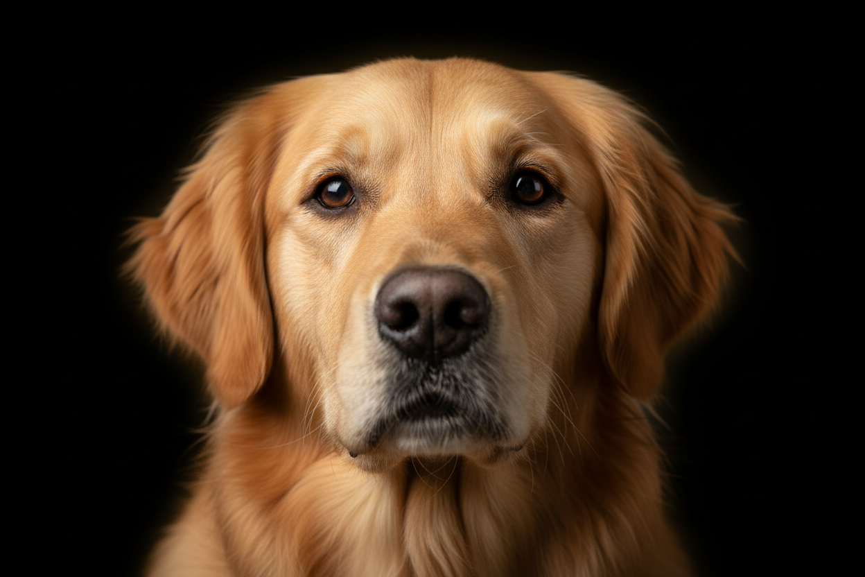 Išdresuoto šuns portretas