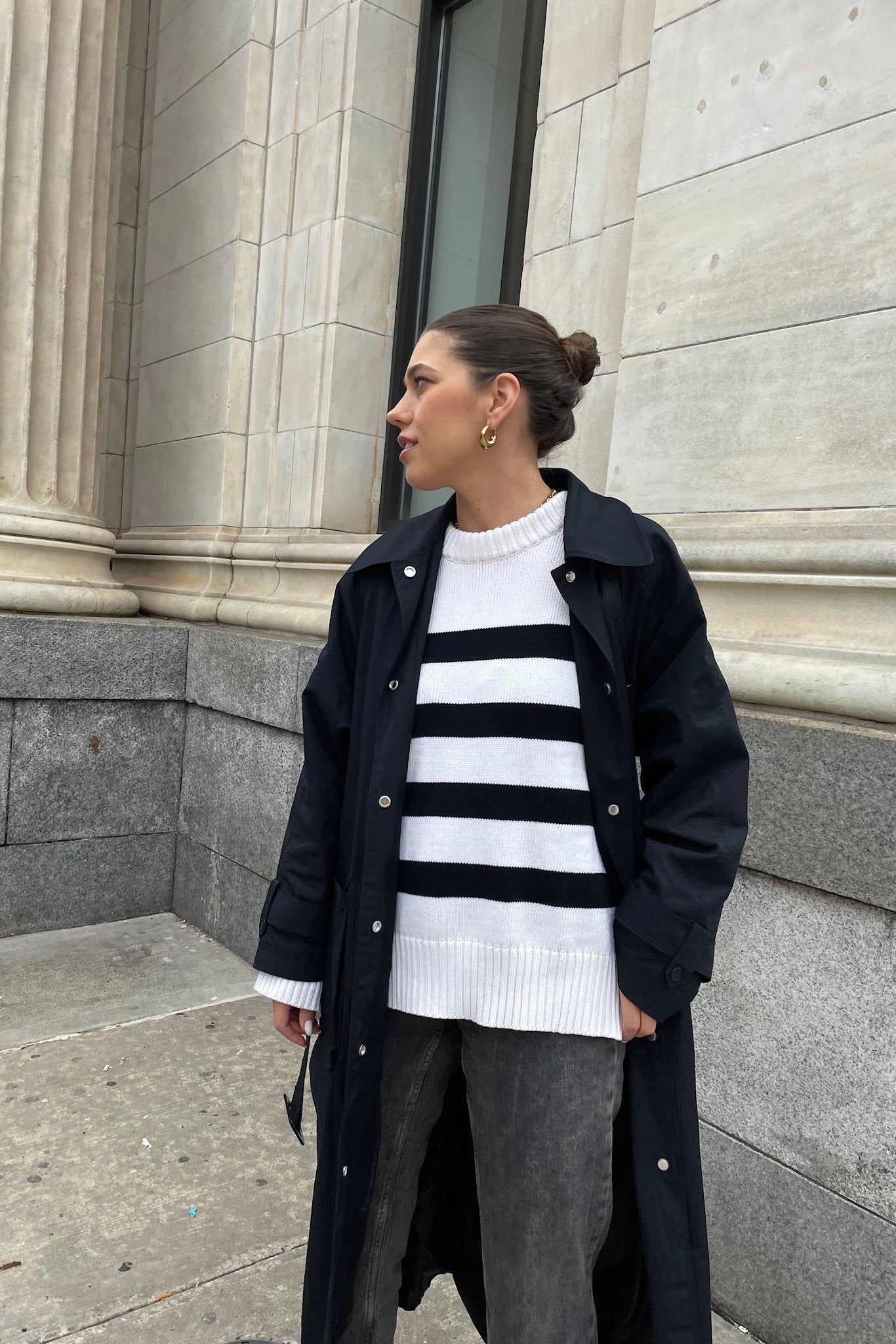 Marina Striped 100% Merino Jumper White