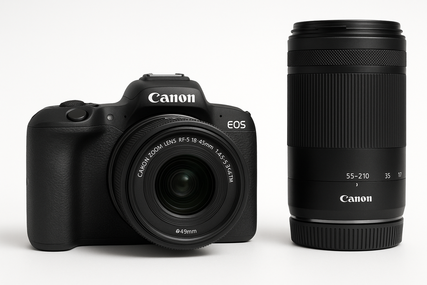 Canon EOS R100 su dviem objektyvais - pagrindinis vaizdas