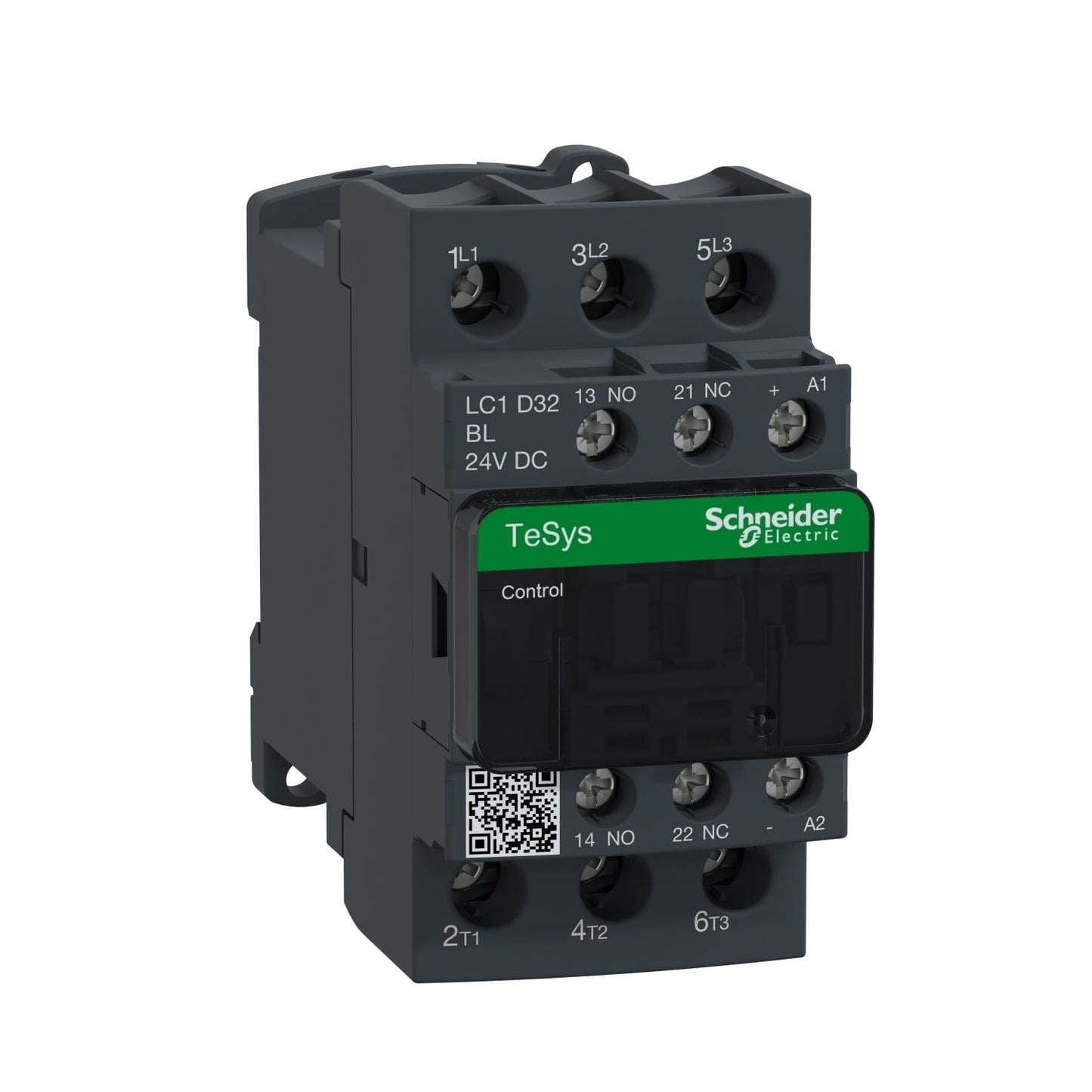 LC1D32BL TeSys Deca contactor,3P(3NO),AC-3/AC-3e,<=440V 32A,24V DC low consumption coil