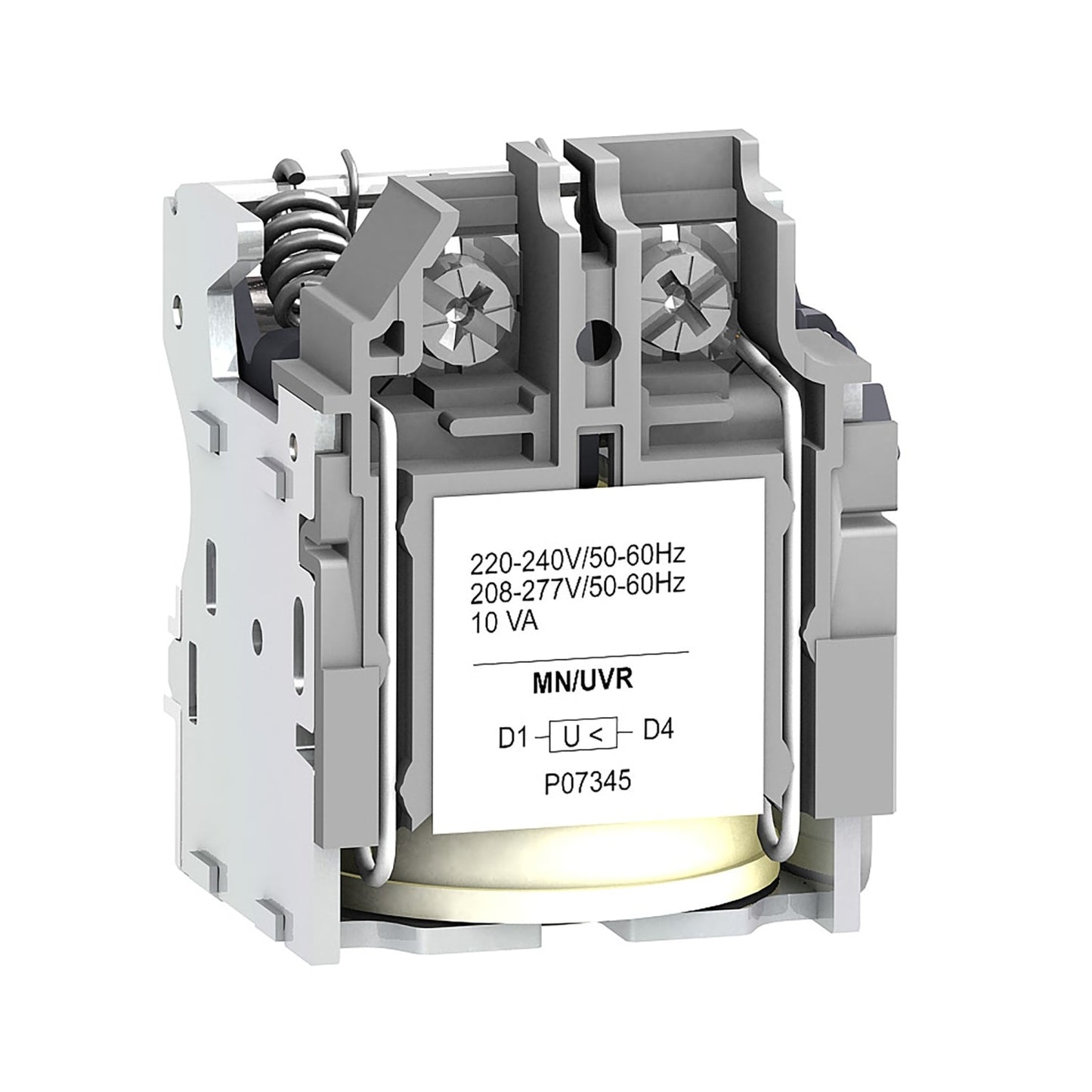 LV429407 Undervoltage release MN, ComPacT NSX, 220/240VAC 50/60Hz, 208/277VAC 60Hz, screwless spring terminal connections