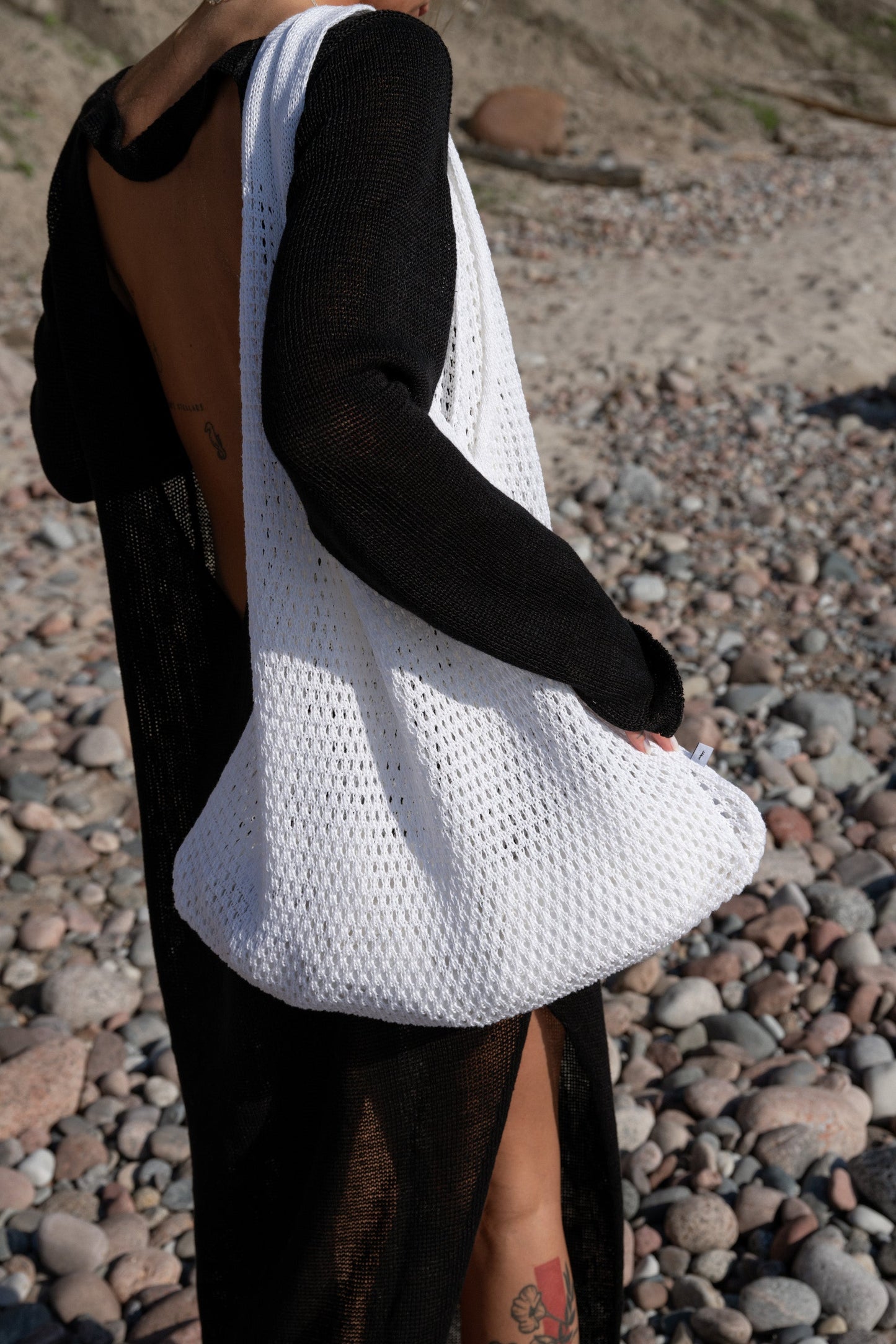 Mare 100% Leinen Sommertasche Weiß