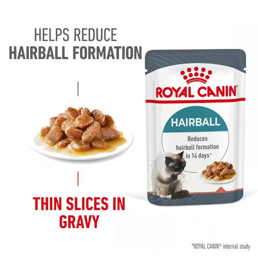 ROYAL CANIN Hairball Care Gravy - Mokra Karma Dla Dorosłych Kotów 12x85g