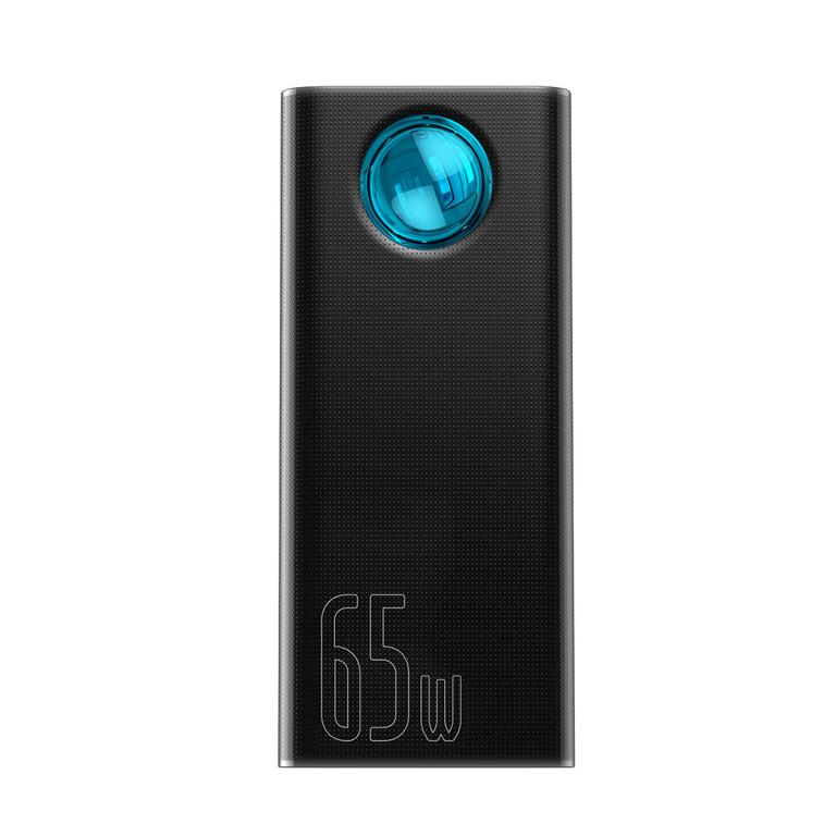 🔋 Baseus Amblight Power Bank 30000 mAh 65W melns - klēpjdatora lādētājs | USB-A + USB-C | LiPo