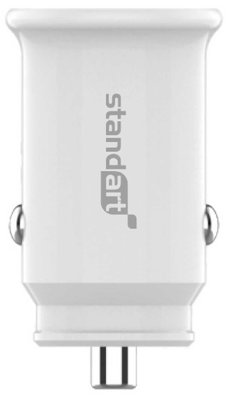 🚗 Standarta GT-ZJ21 automašīnas lādētājs 20W balts - USB + USB-C | Ātra uzlāde | Kompakts