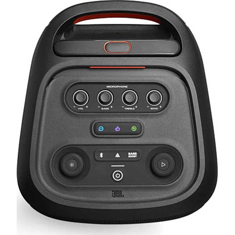 JBL PartyBox Stage 320 Garso Sistema, 240 W | Nešiojama vakarėlių kolonėlė su karaoke ir šviesų šou