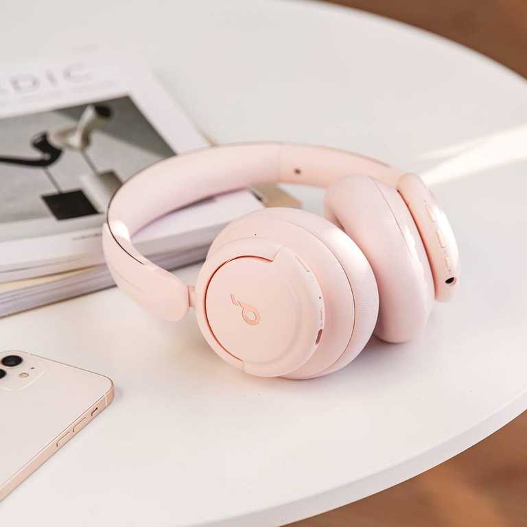 Belaidės ausinės Soundcore Life Q30, rožinė)