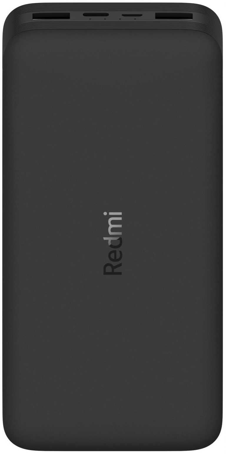 🔋 Xiaomi Redmi Power Bank 20000 mAh melns - 18W ātra uzlāde | 2 ierīces | 4 porti | Ceļojumiem