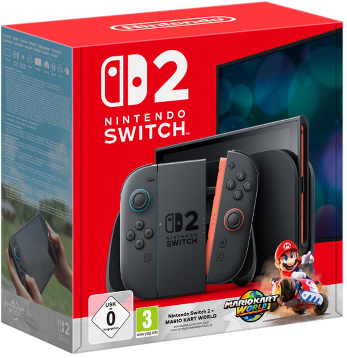 Žaidimų konsolė Nintendo Switch 2 + Mario Kart, 256 GB, Juoda