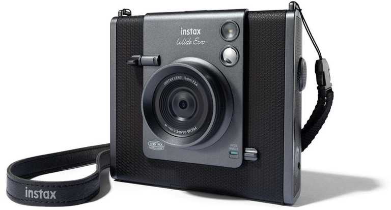 Fujifilm Wide Evo Instant Camera - Black Hybrid Instax Wide