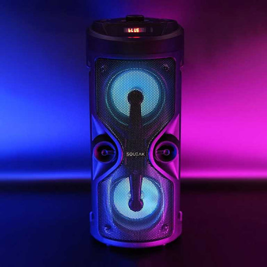Squeak Harmony SQ1004 | Belaidė kolonėlė su disco apšvietimu, karaoke, 40 W