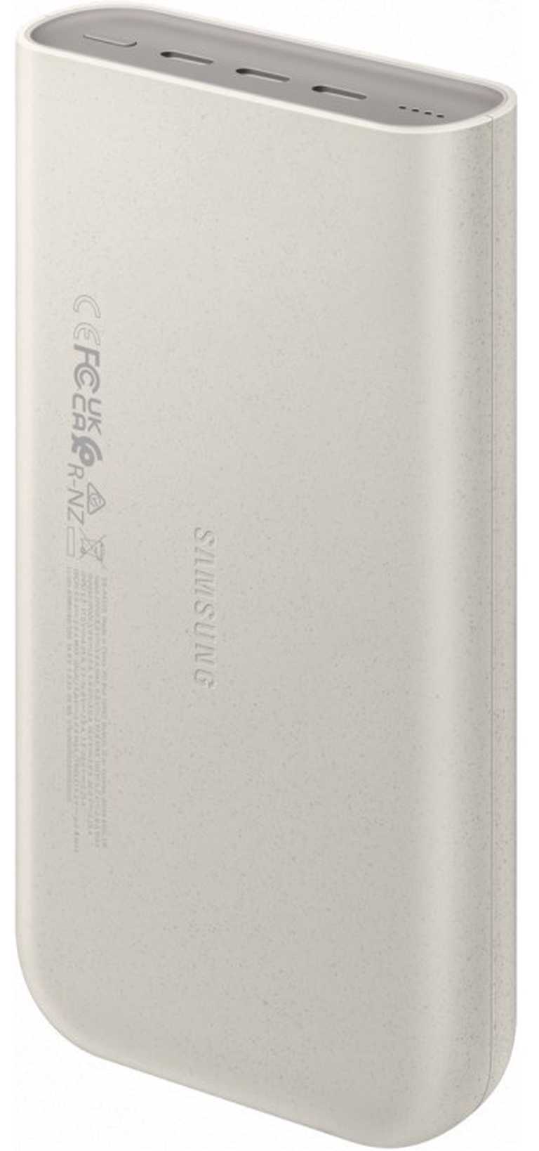 🏜️ Samsung P4520XUE Power Bank 20000 mAh 45W Sand - 3x USB-C | Īpaši ātra uzlāde | Augstākās kvalitātes dizains