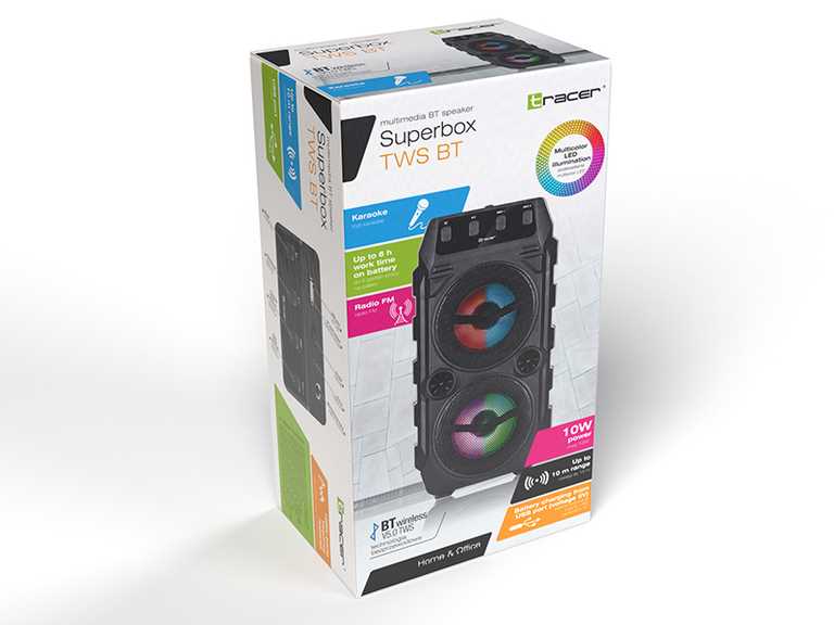 Tracer Superbox | Belaidė kolonėlė su FM radiju, USB ir SD, 6h baterija