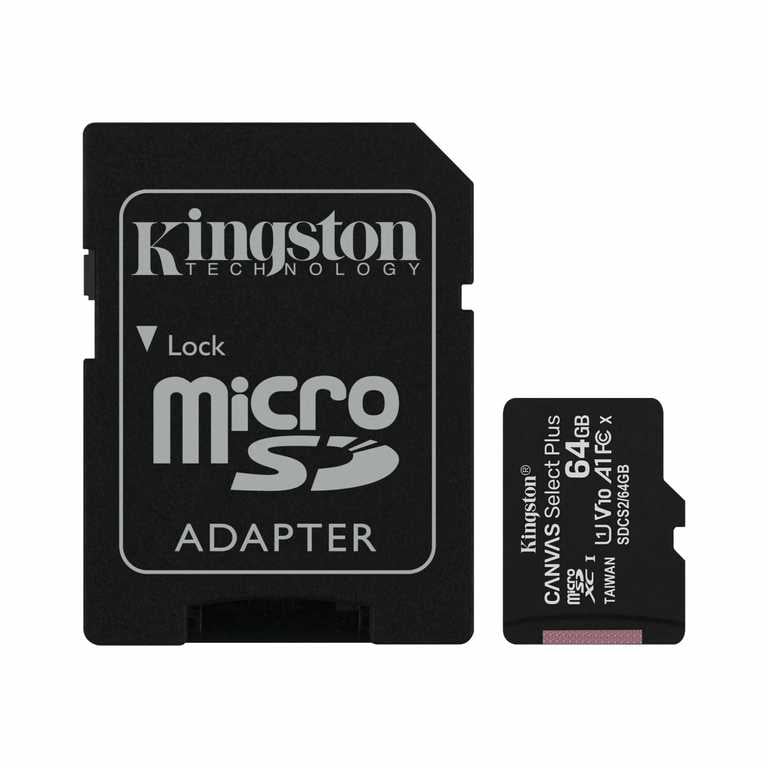💾 Kingston Canvas Select Plus 256GB MicroSD - 100MB/s | A1 klase | Android optimizēta | Ar SD adapteri