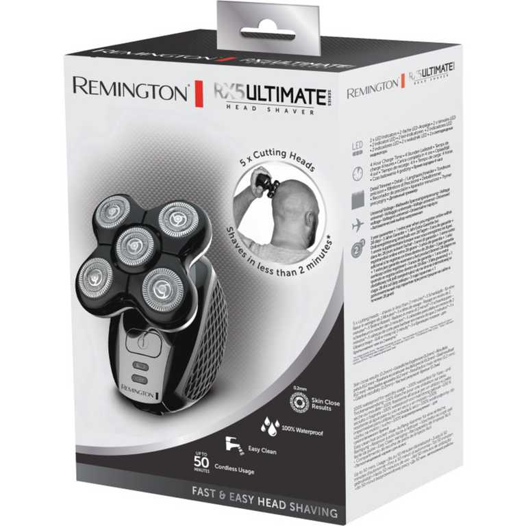 Remington RX5 XR1500 Ultimate Series Galvos Skustuvas - Sidabro/Juoda Spalva
