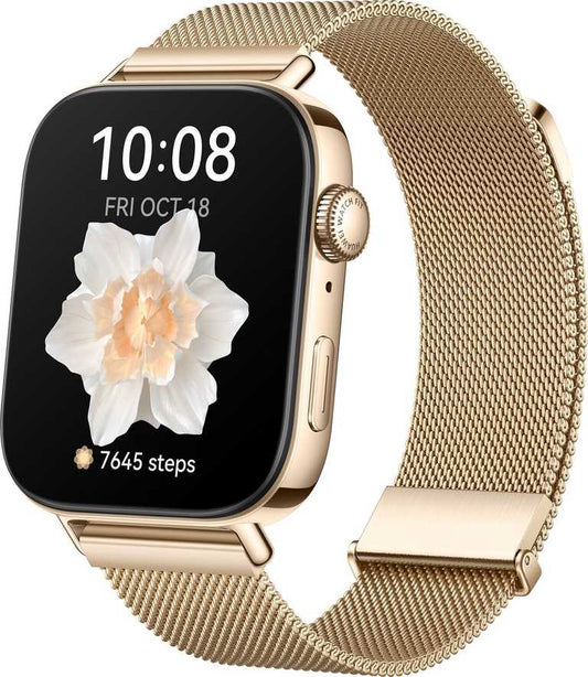 ✨ Huawei Watch Fit 3 Aukso Spalvos - Premium Išmanusis Laikrodis | 1.8" AMOLED | 100+ Sporto Režimų | 10 Dienų Baterija