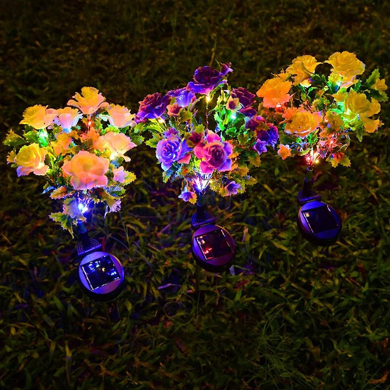 Carnation Bouquet Solar Lamp - Elegant Flower LED (2 pcs.)