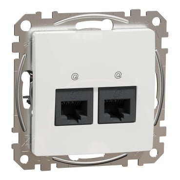 SDD111452 Sedna Design and Elements Data outlet 2xRJ45 CAT5E UTP PRO, white