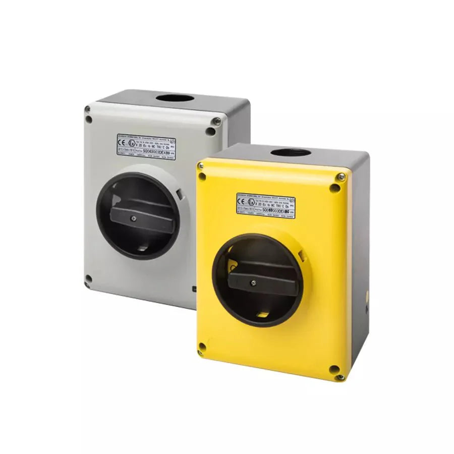SQ040003DEXB0 Giovenzana Switch-disconnector sq 40 3p metallic enclosure yellow-black - atex