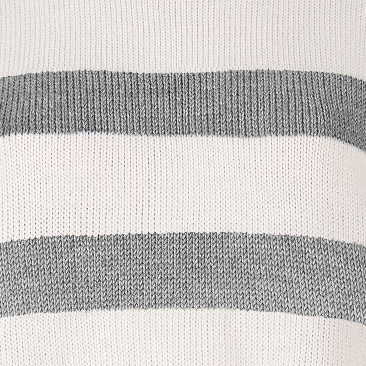 Marina Gestreifter Pullover aus 100 % Merinowolle in Grau