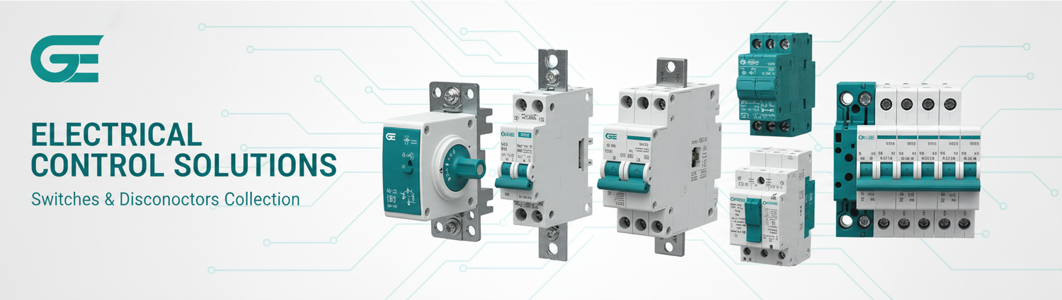 Elektros jungiklių ir atjungiklių kolekcija - profesionalūs DIN-rail montuojami jungikliai pramoniniam naudojimui