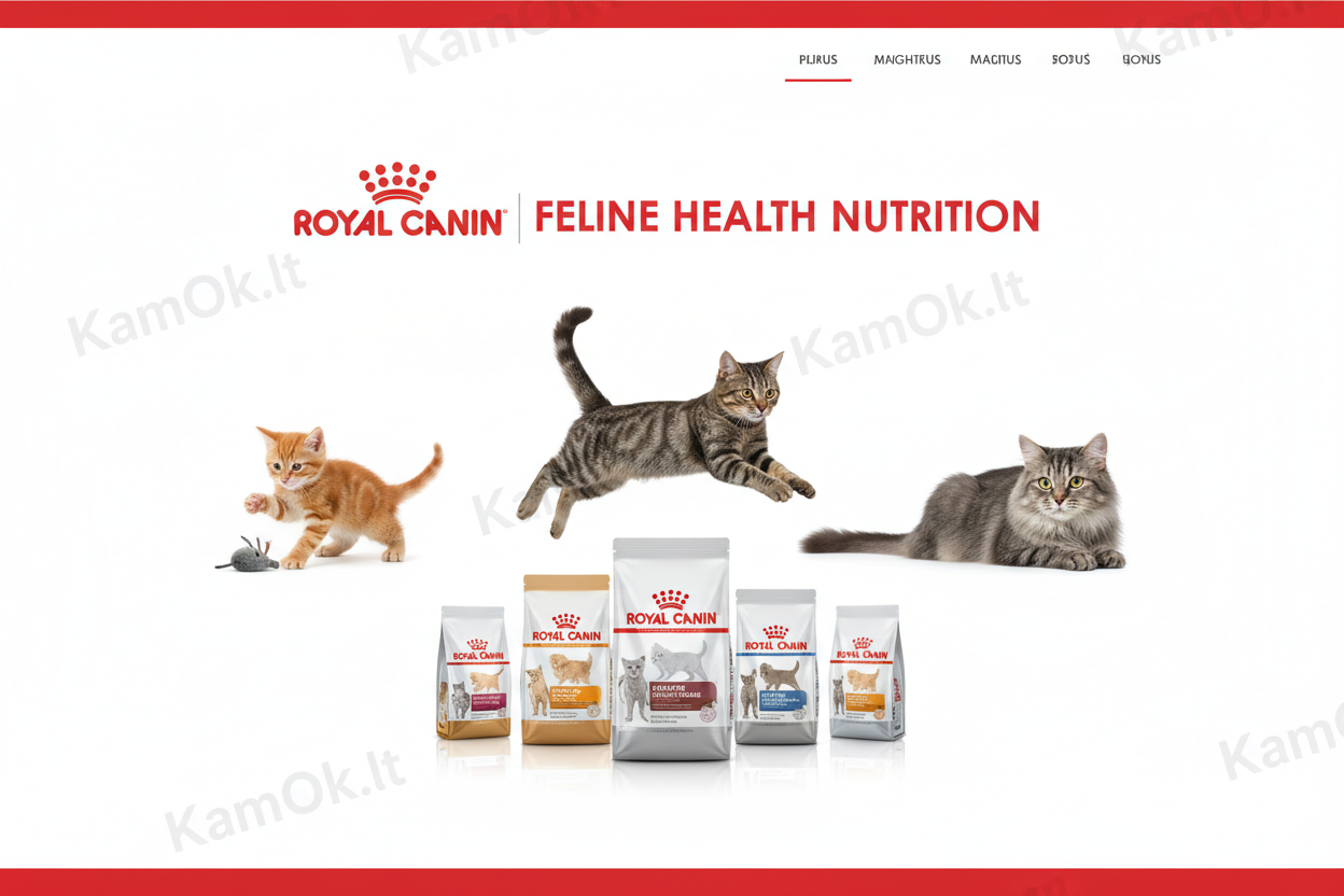 FELINE HEALTH NUTRITION - Sveika mityba pagal kačių organizmo poreikius (sausi pašarai)
