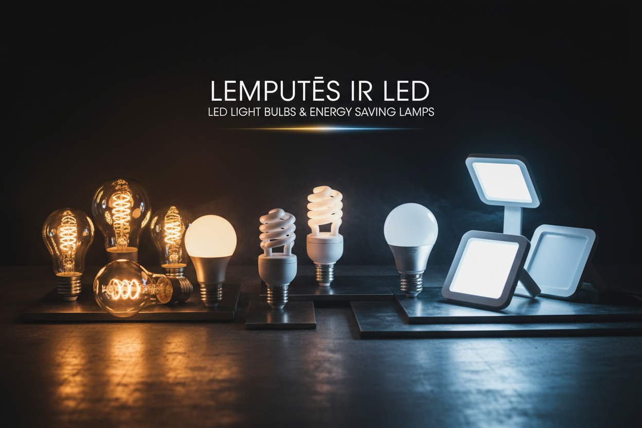 LED lemputės: E27, E14, GU10, GU5.3, G9, G13 ir kiti tipai. Energiją taupantys sprendimai namams ir biurui. Greitas pristatymas Lietuvoje.