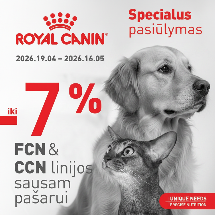 Royal Canin“ — nuolaida 7%