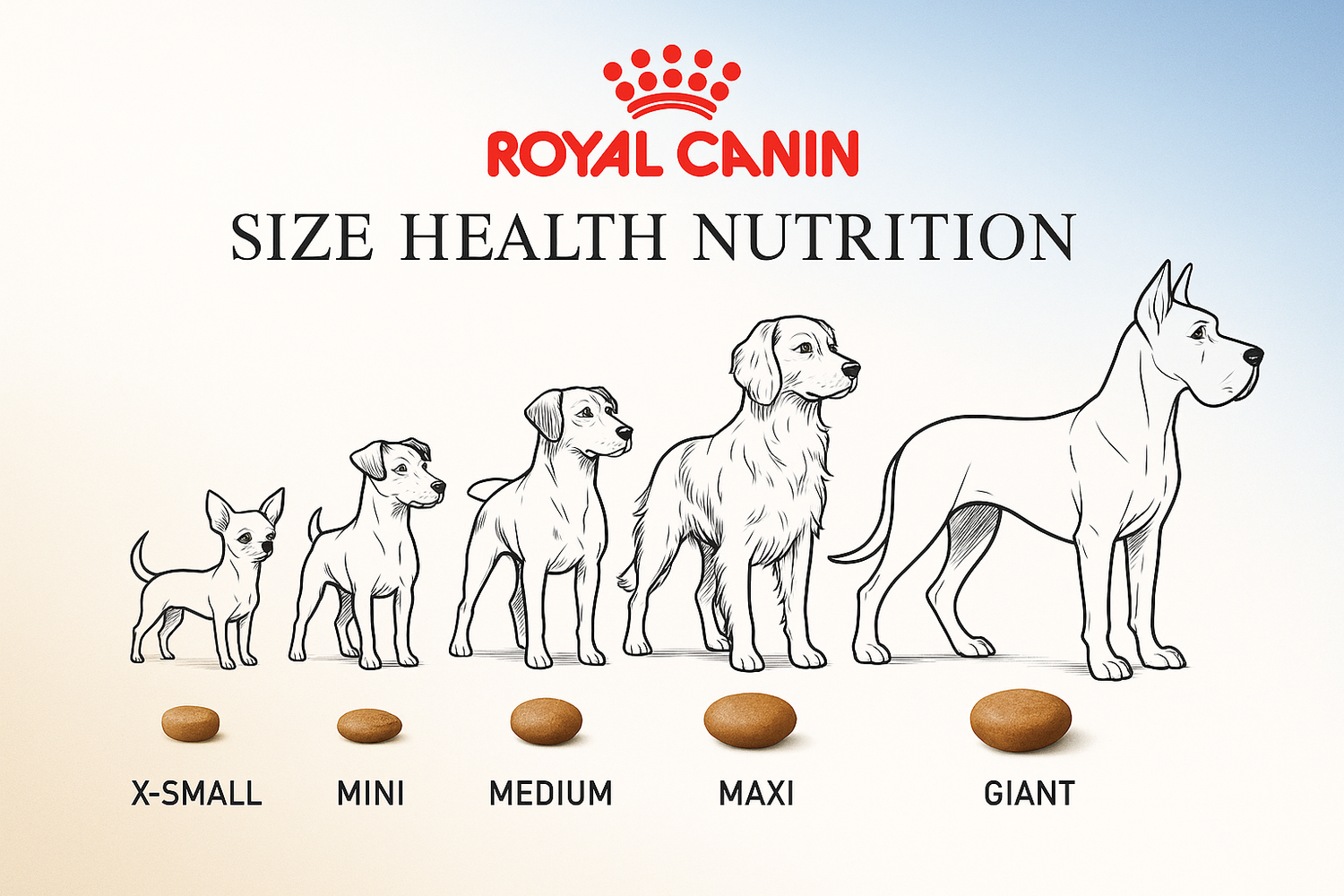📏 Royal Canin SIZE HELATH NUTRITION-Sveika mityba pagal šunų dydžius (sausi pašarai ir konservai)