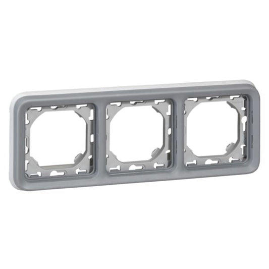 069687 PLEXO Flush mounting support frame 3 gang IP55
