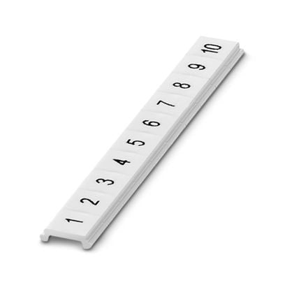 0808671 ZBF 5 Zack Marker strip for 5mm terminal blocks, flat, white