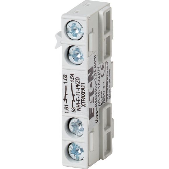 082882 NHI-E-11-PKZ0 Auxiliary contact 1NO+1NC, front mounting