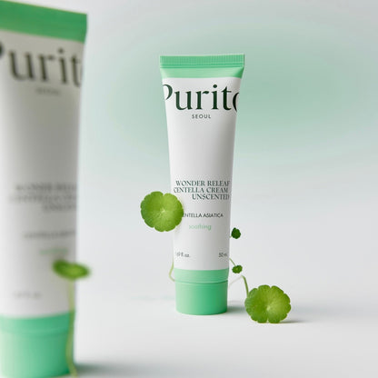 PURITO SEOUL Wonder Releaf Centella Cream Unscented – bezzapachowy krem ​​kojący z wąkrotą 50 ml