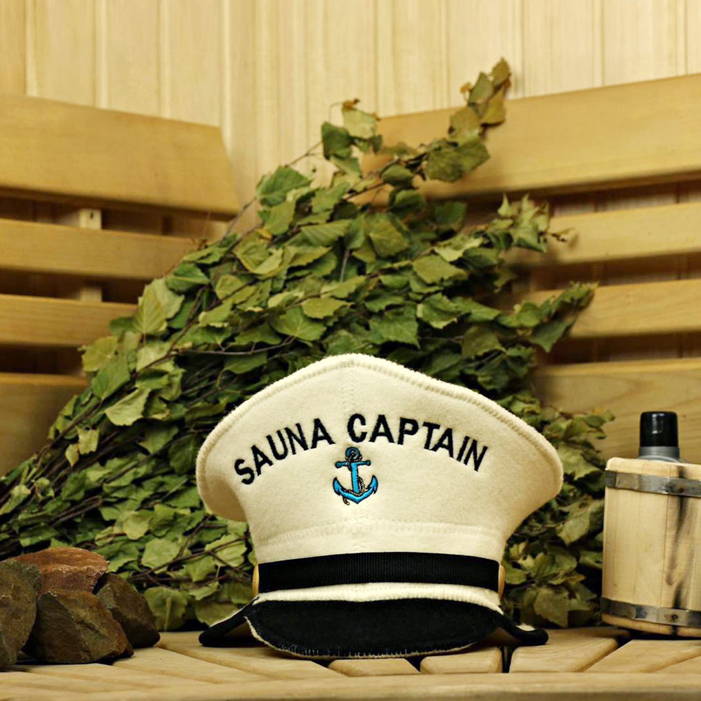 Sauna Hat ‘Sauna Captain’ 100% Wool