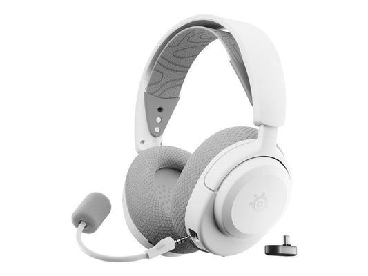 Bezprzewodowe słuchawki gamingowe Steelseries Arctis Nova 3XW, białe