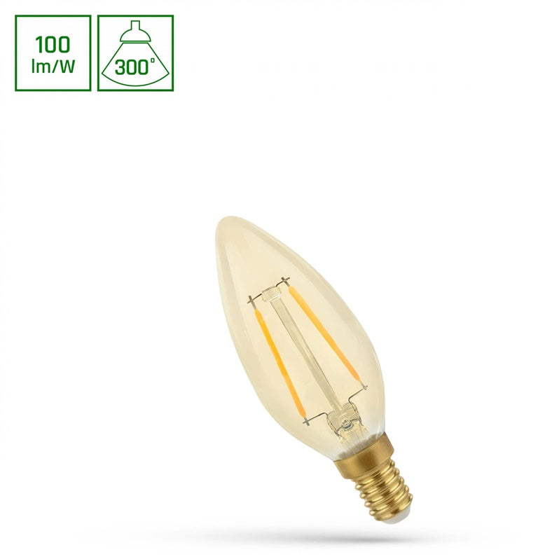 Lemputė Spectrum LED, B35, E14, 4.9 W, 490lm, 2400K
