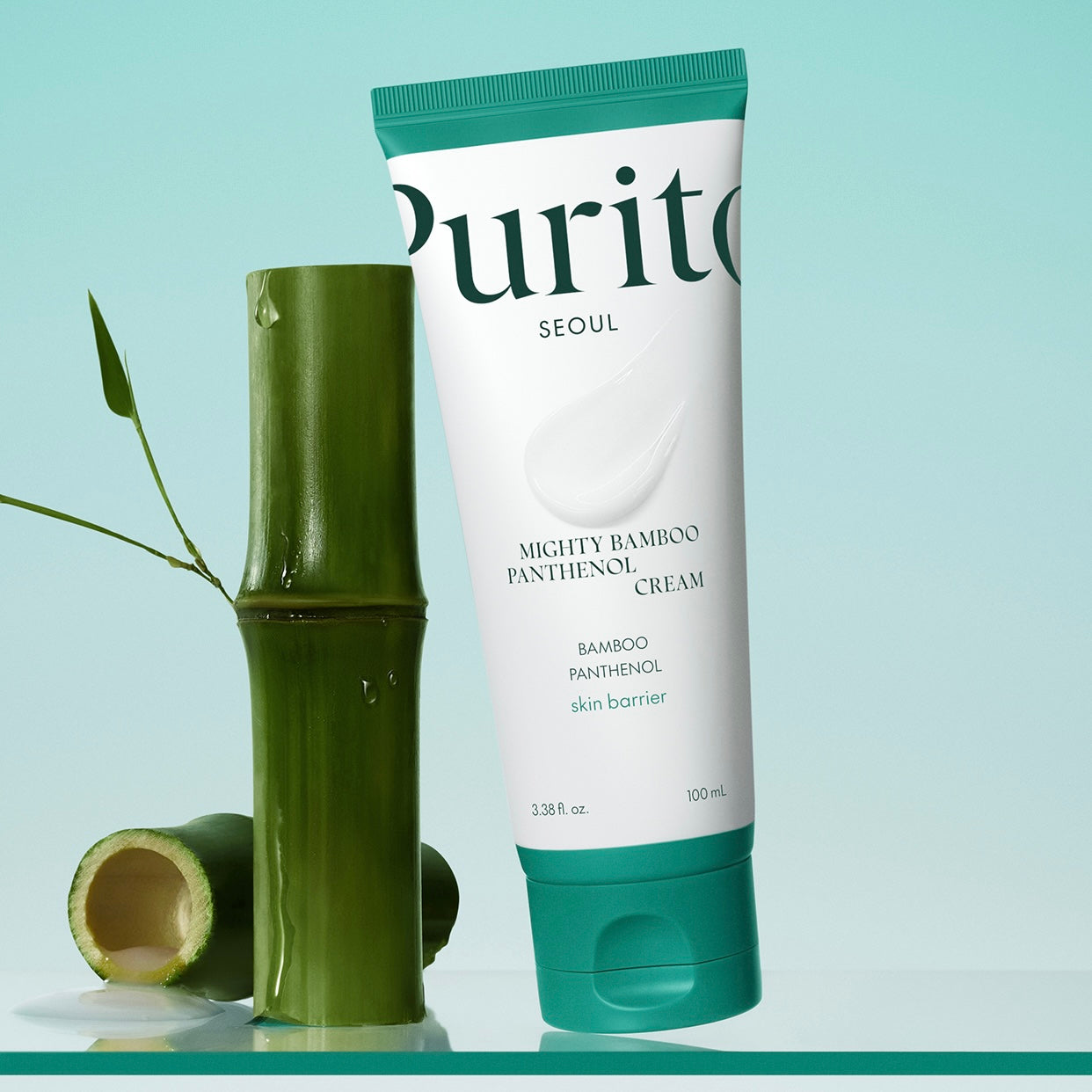 PURITO SEOUL Mighty Bamboo Panthenol Cream - Regeneruojantis Kremas su Pantenoliu ir Bambuku 100ml