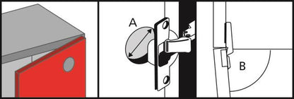 LANKST IŠOR CLIP SOFT CLOSE D35 107 2VNT