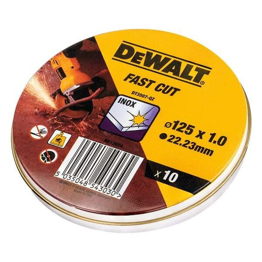 Tarcze tnące Dewalt DT3507-QZ, 125x1x22.23mm, 10 szt.