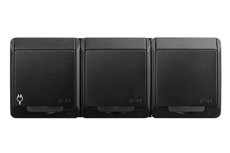 Potrójne gniazdo wtykowe ELEKTRO-PLAST HERMES, IP44