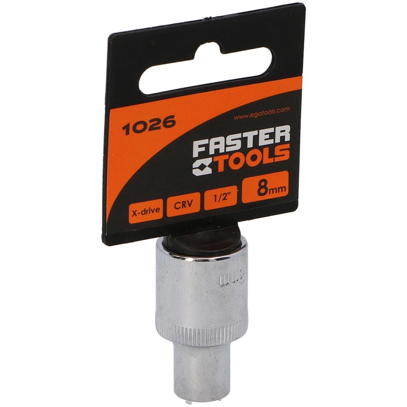 Varžtų galvutė Faster Tools 1/2" 8 mm 1026