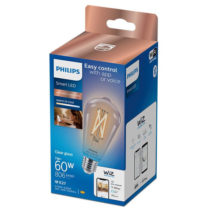 LEMPUTĖ LED WIFI ST64 E27 7W 806LM TW FL